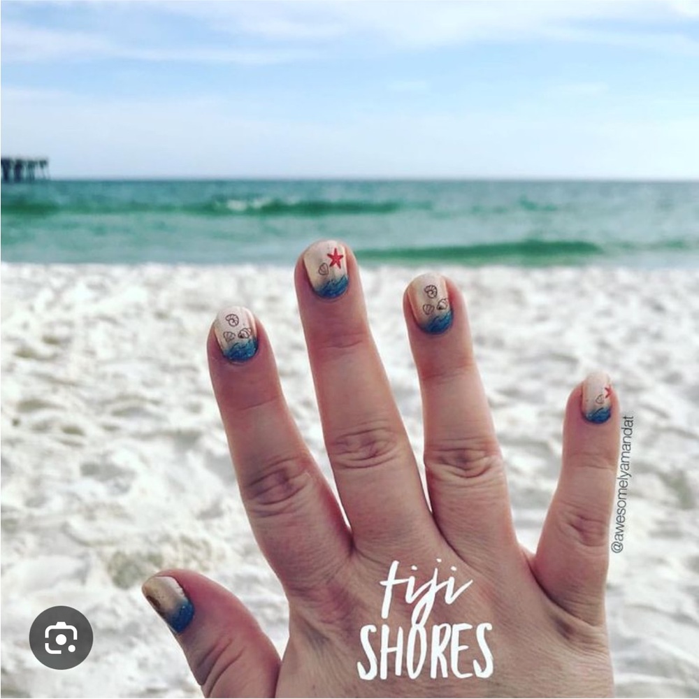 *Retired* Color Street: Fiji Shores | Blue Beach Summer Sand Waves Ocean Sea - Picture 2 of 6